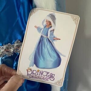 NWT Blue Princess Dress Girl Medium Disney Elsa Frozen Dupe Halloween Costume